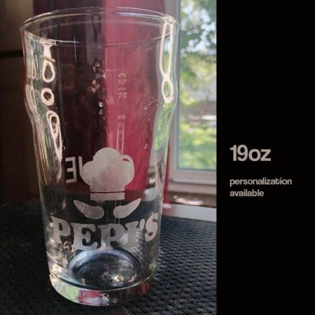 Pepi's 19oz Beer Pint Glass w/ Glass Etching image