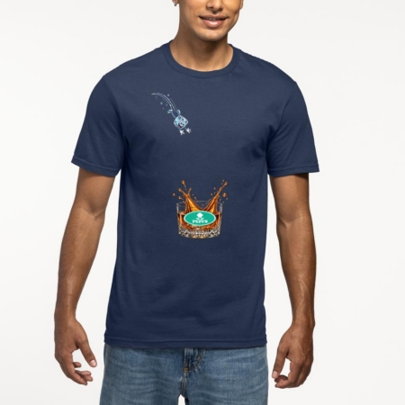 Whiskey Ice Cube Dive tshirt - Navy Blue